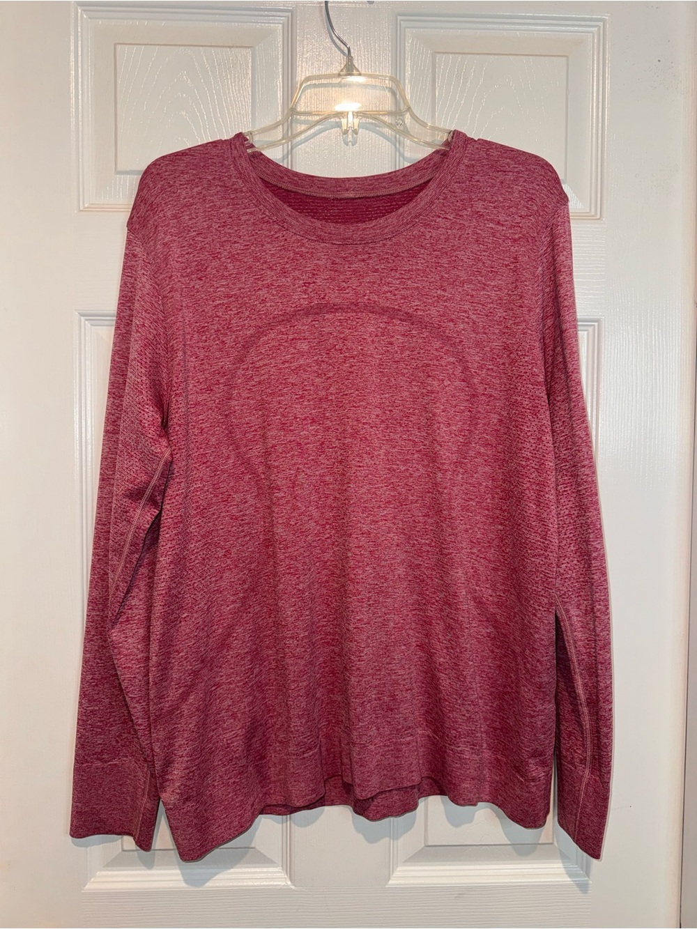 lululemon athletica Rose Heather Long-Sleeve Crew Tee. Size 14